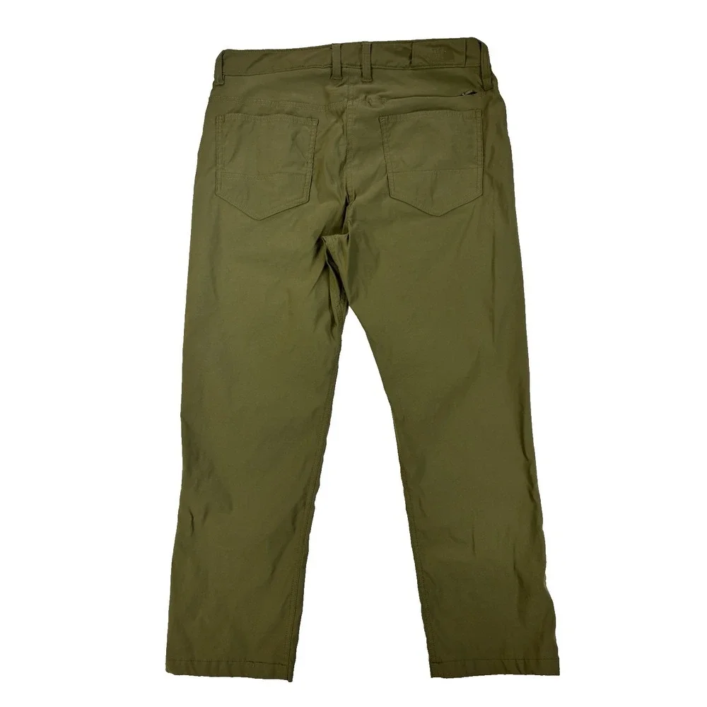 The North Face Men's 32X25 Green‎ Cropped Outdoors Hiking Trail Athleisure Pants
